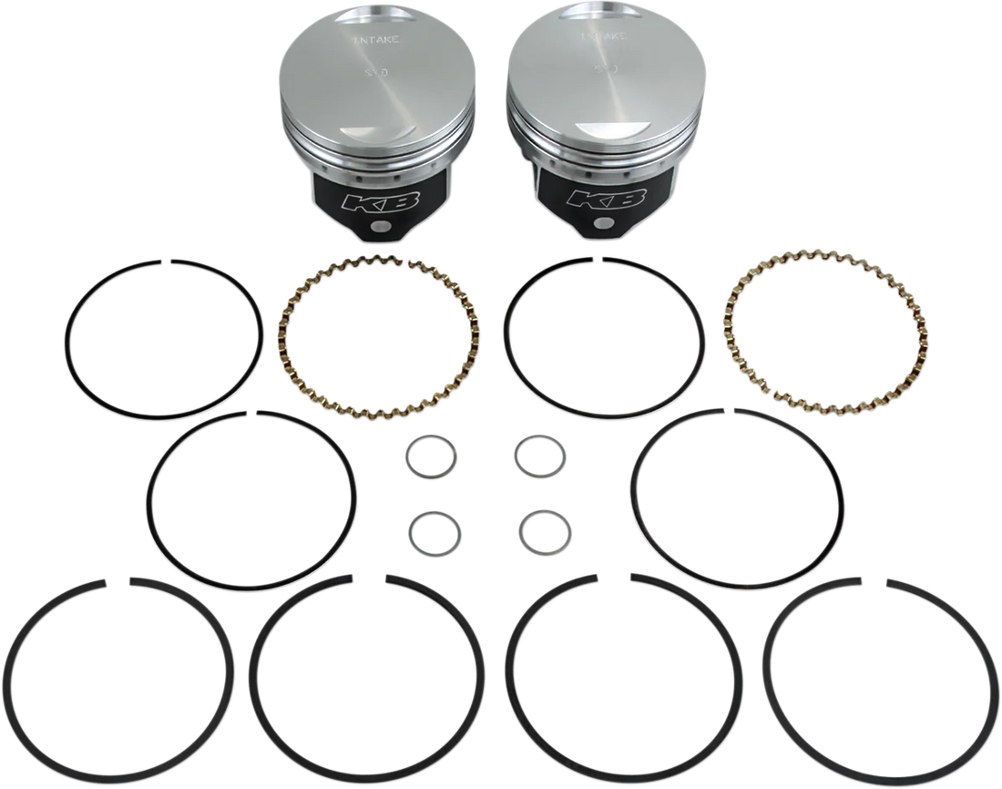 KB Performance Motorcycle Pistons Piston Kit KB258.STD - Side View
