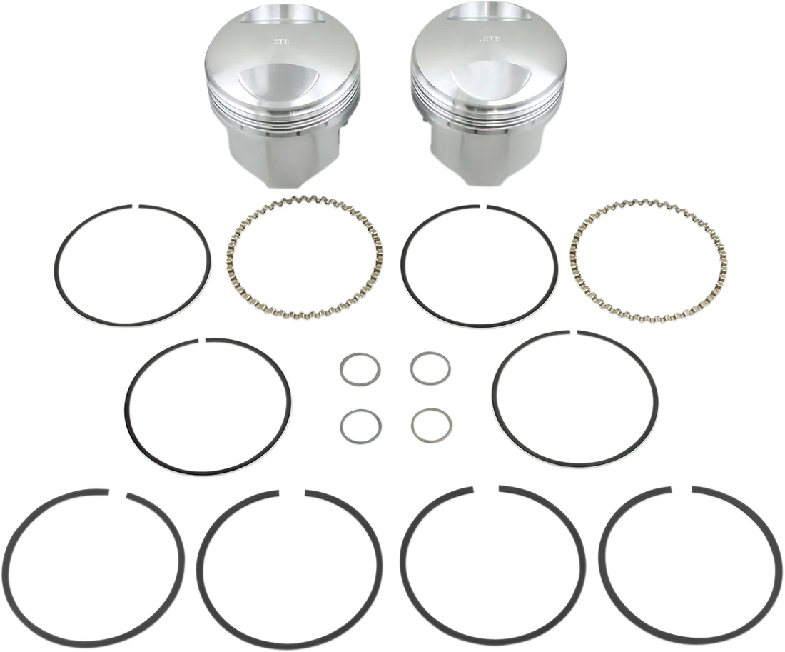 KB Performance Motorcycle Pistons Piston Kit KB297.STD - Side View