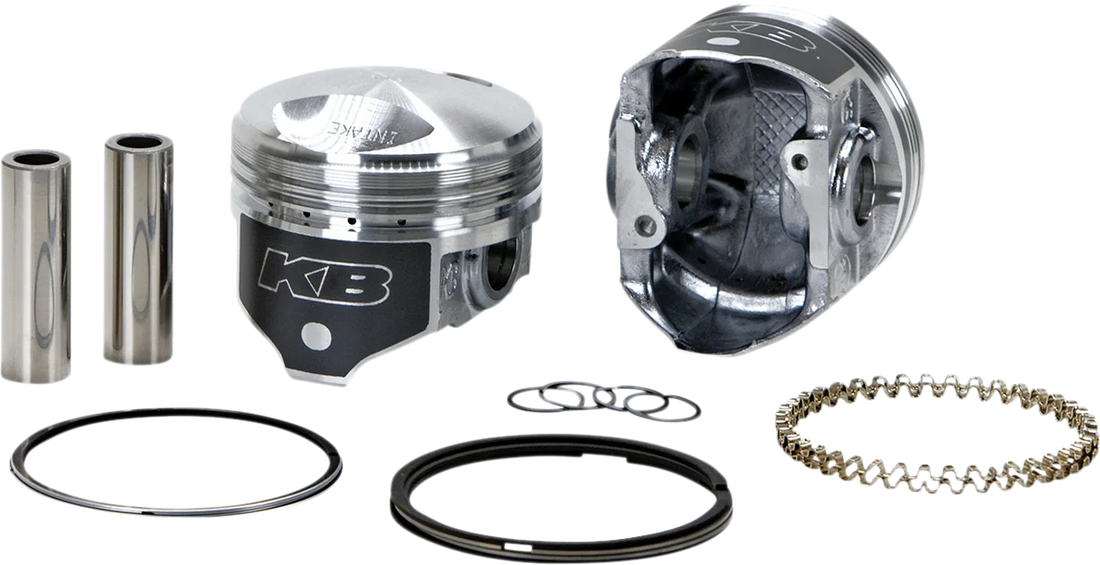KB Performance Motorcycle Pistons Piston Kit KB297.STD - Back View