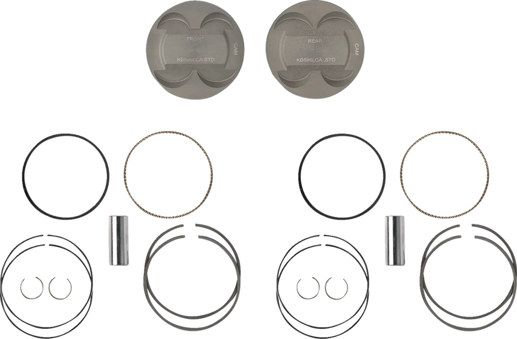 KB Performance Motorcycle Pistons Piston Kit - Standard - M8 KB596LCA.STD - Main Product View