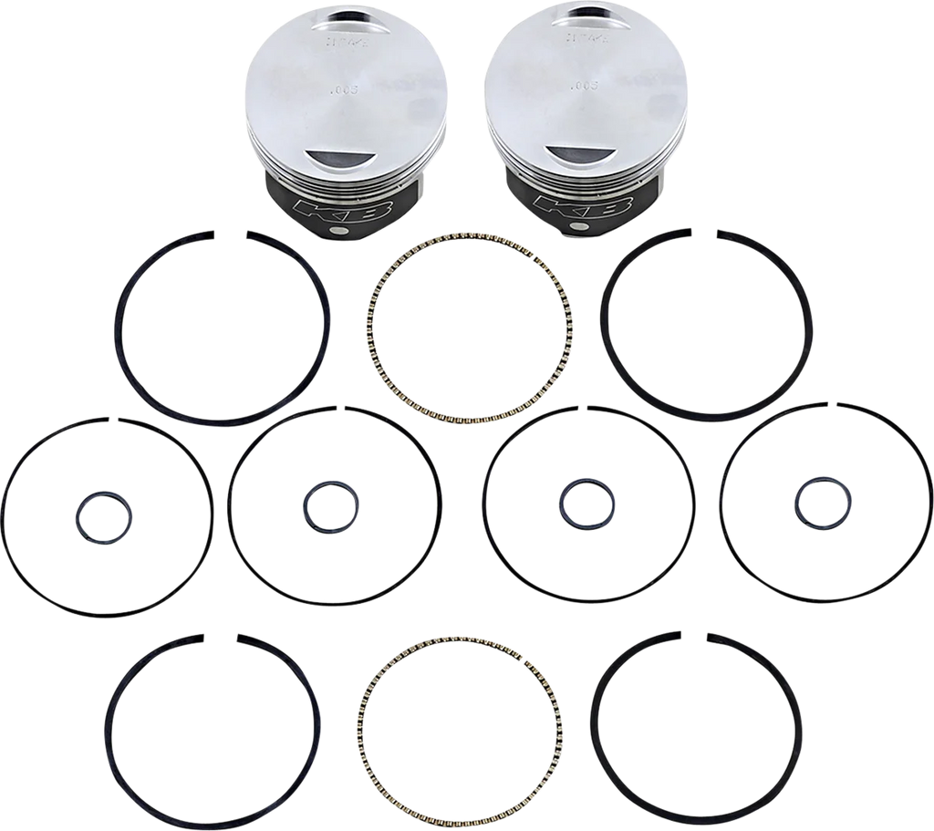 KB Performance Motorcycle Pistons Piston Kit - Twin Cam 88 KB425C.005 - Main Product View