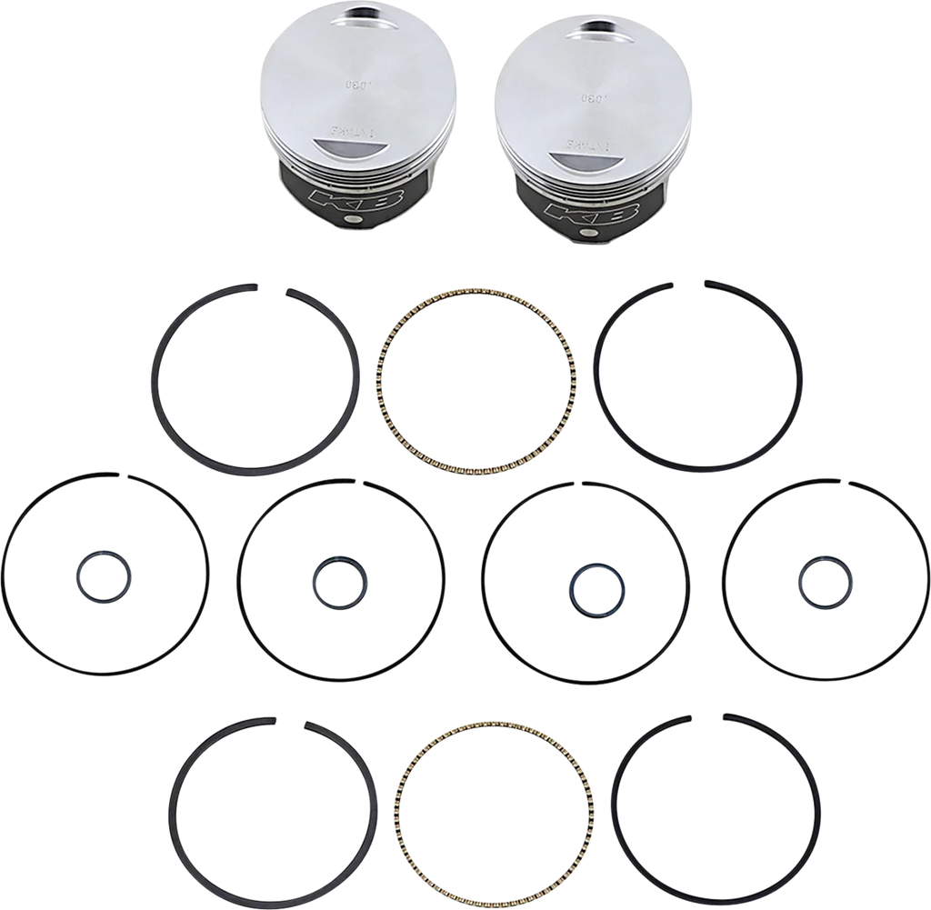 KB Performance Motorcycle Pistons Piston Kit - Twin Cam 88 KB425C.030 - Main Product View
