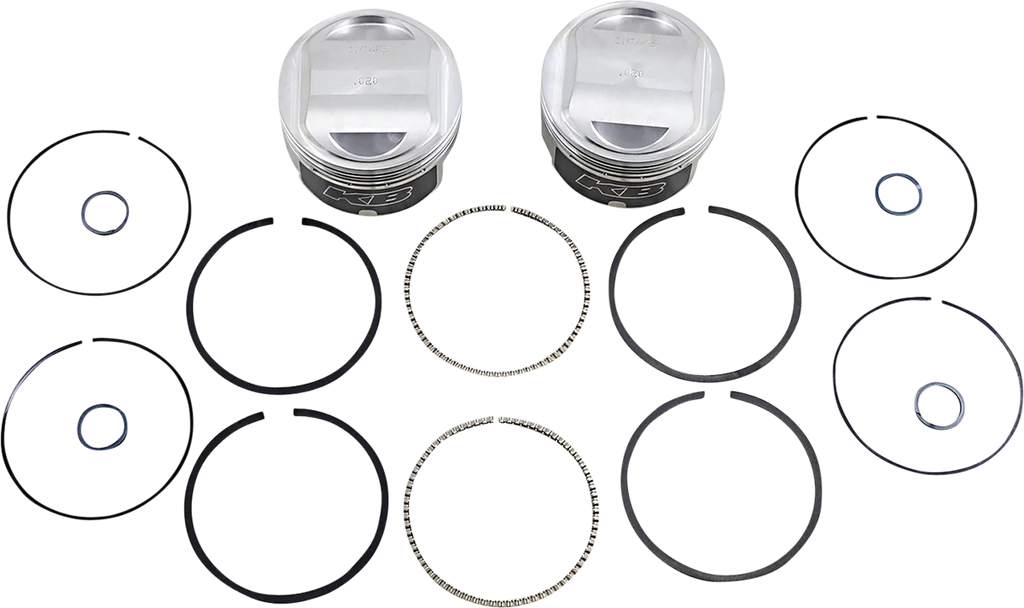 KB Performance Motorcycle Pistons Piston Kit - Twin Cam 88 KB426C.020 - Main Product View