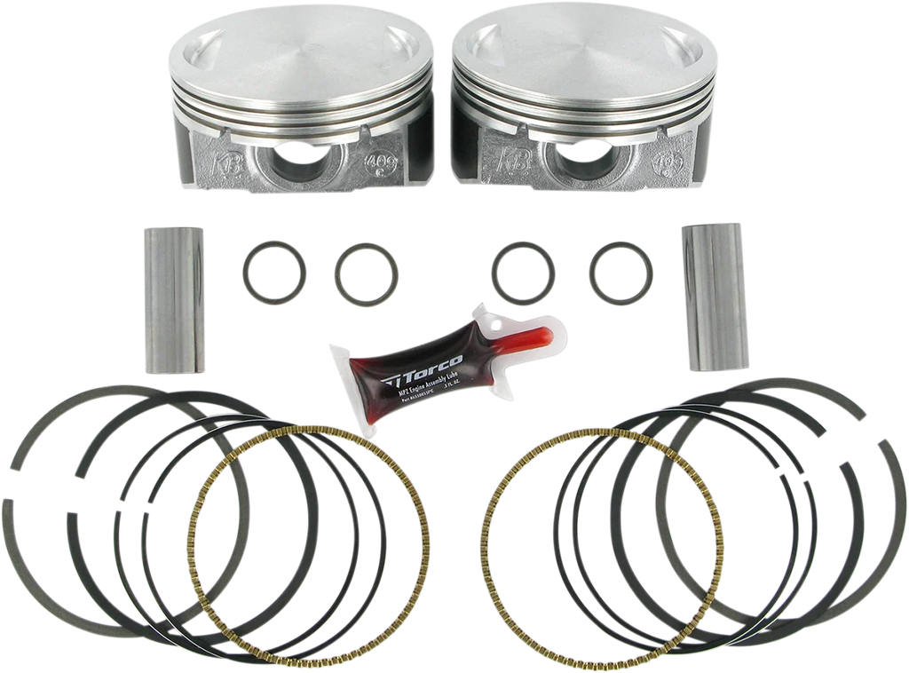 KB Performance Motorcycle Pistons Piston Kit - Twin Cam KB409C.005 - Main Product View