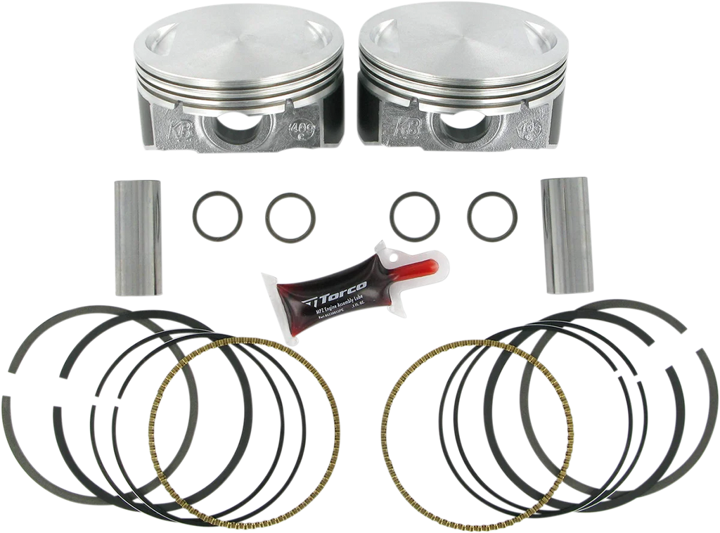 KB Performance Motorcycle Pistons Piston Kit - Twin Cam KB409C.010 - Main Product View