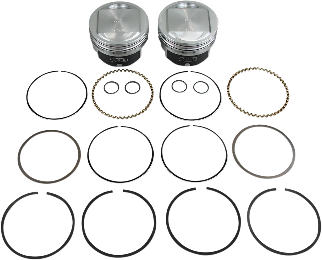 KB Performance Motorcycle Pistons Piston Kit - Twin Cam KB411.005 - Main Product View