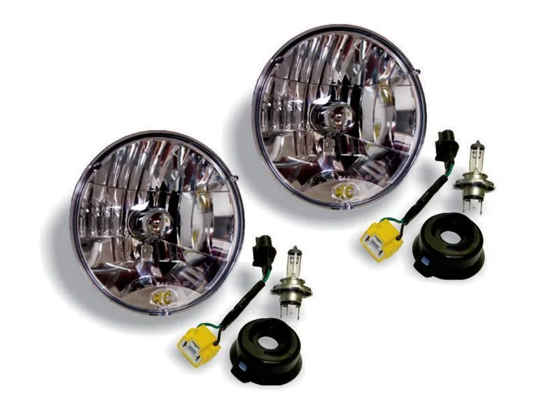 KC HiLiTES 07-18 Jeep JK H4 Headlight Conversion Kit - DOT Apprv./Incl. H13 to H4 Connectors (Pair) - Side View