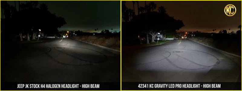 KC HiLiTES 07-18 Jeep JK (Not for Rubicon/Sahara) 7in. Gravity LED Pro DOT Headlight (Pair Pack Sys) - Additional View 8
