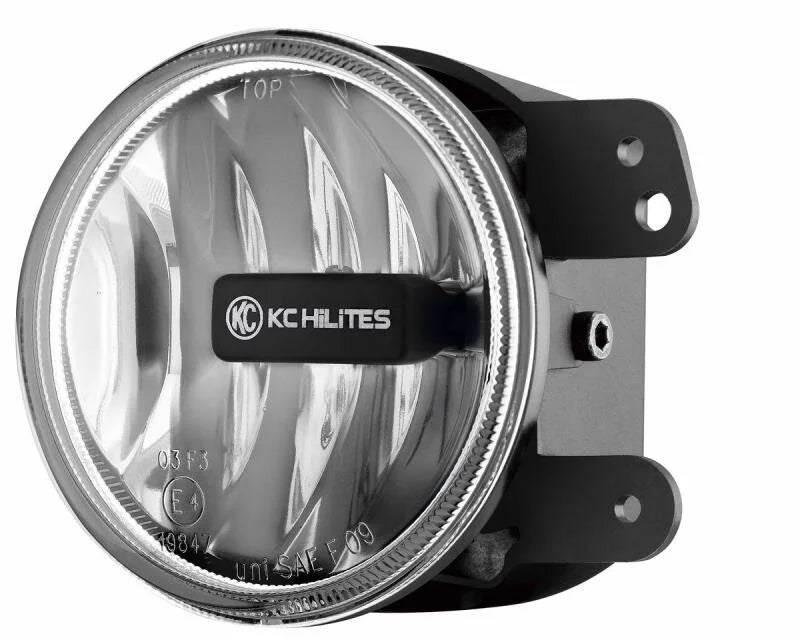 KC HiLiTES 10-18 Jeep JK 4in. Gravity G4 LED Light 10w SAE/ECE Clear Fog Beam (Single) - Detail View