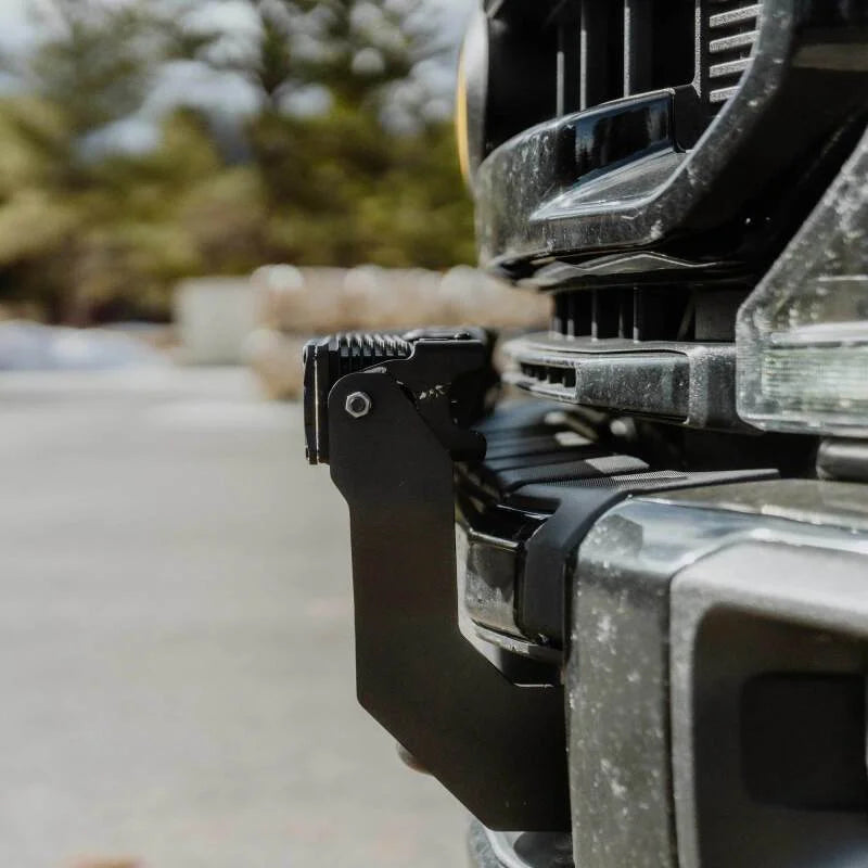 KC HiLiTES 11-16 Ford Super Duty Front Bumper Light Bar Mount For 40in Flex Era LED Light Bar - Side View