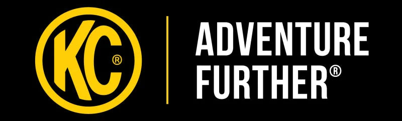KC HiLiTES 17in. x 60in. Banner - Black w/Yellow - Detail View