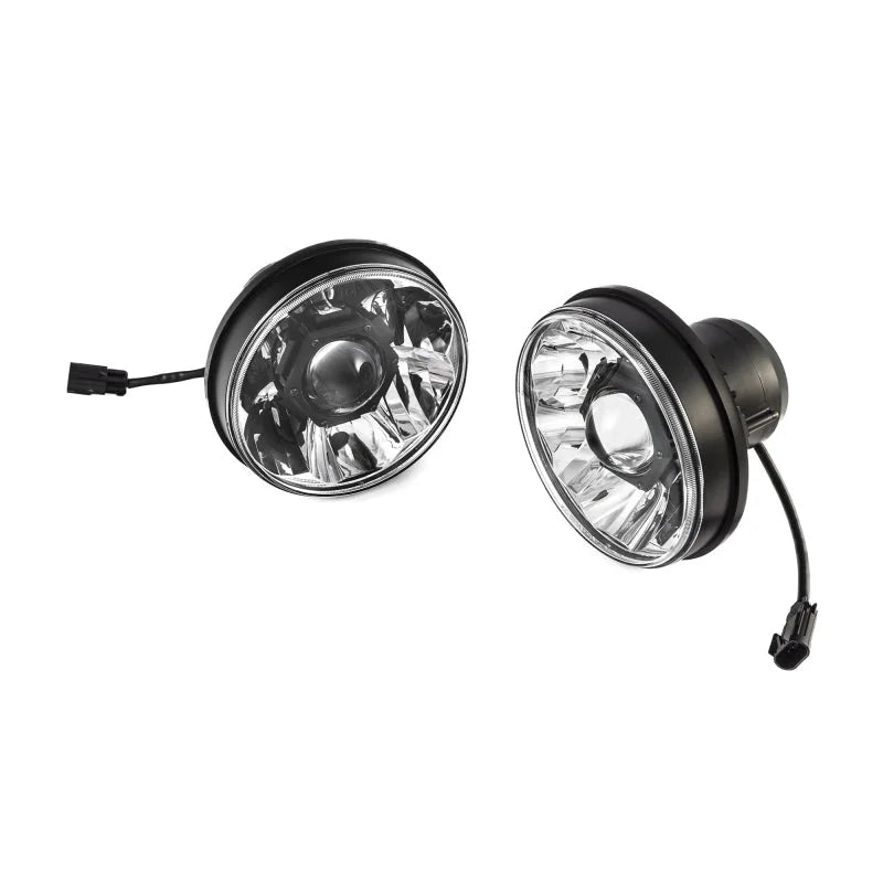 KC HiLiTES 18-20 Jeep JL/JT 7in. Gravity LED Pro DOT Approved Replac. Headlight (Pair Pack Sys) - Installation View