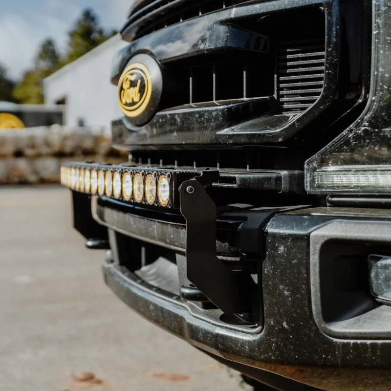 KC HiLiTES 2017+ Ford Super Duty Front Bumper Light Bar Mount For 40in Flex Era LED Light Bar - Back View