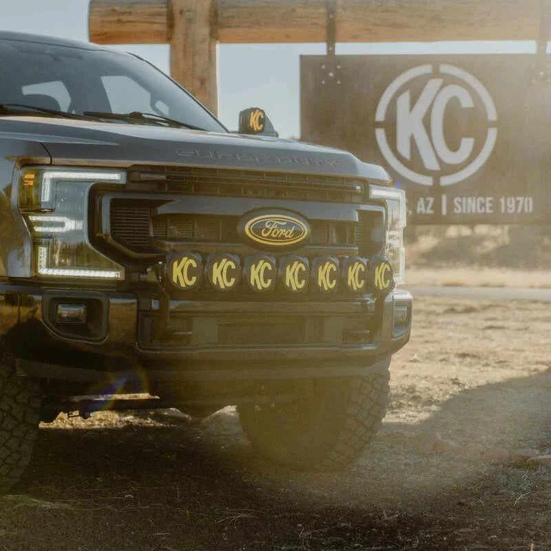 KC HiLiTES 2017+ Ford Super Duty Gravity LED Pro6 7-Light Bar Kit - Front Bumper - Additional View 5