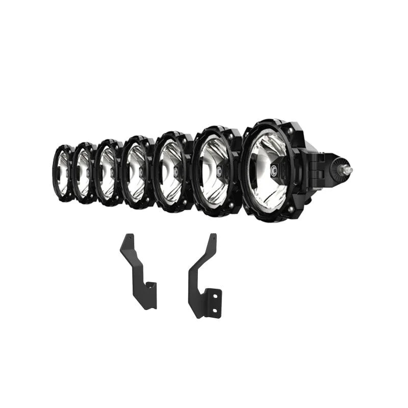 KC HiLiTES 2017+ Ford Super Duty Gravity LED Pro6 7-Light Bar Kit - Front Bumper - Additional View 8