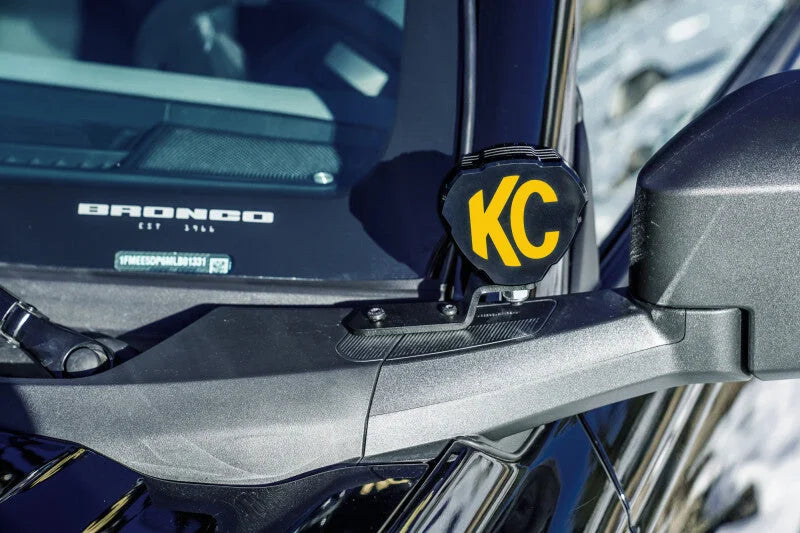 KC HiLiTES 2021+ Ford Bronco Ditch Light Mounting Bracket Set - Side View