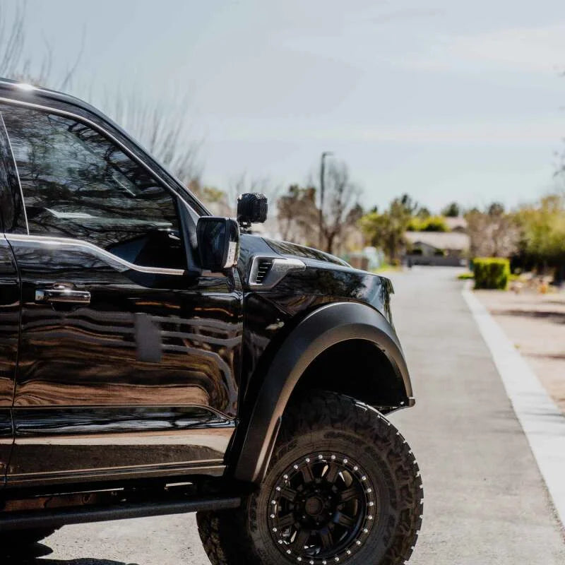 KC HiLiTES 2021+ Ford F150/Raptor/Lightning Gen 3 Pillar / Ditch Bracket Set - Installation View