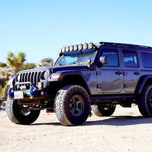 Load image into Gallery viewer, KC HiLiTES 2021+ Jeep Wrangler 4XE 50in Overhead Light Bar Mounting Bracket Set - Back View