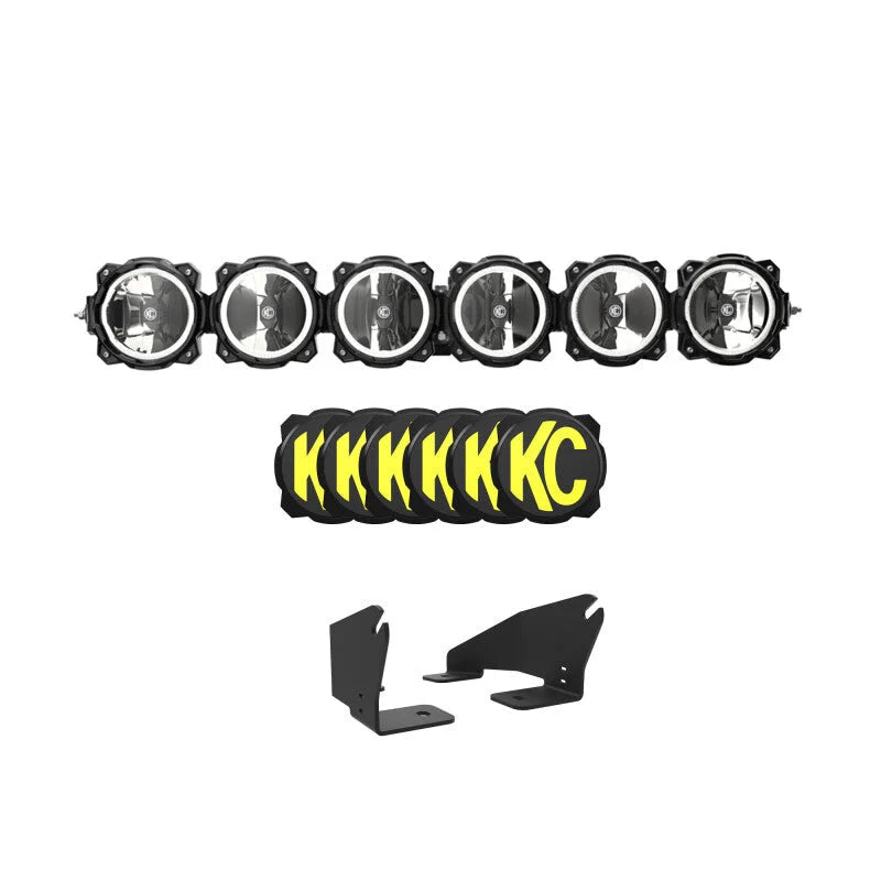 KC HiLiTES 2022+ Polaris RZR Pro XP 39in. Pro6 Gravity LED 6-Light 120w Combo Beam - Main Product View