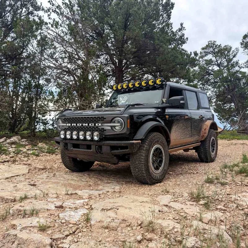 KC HiLiTES 21+ Ford Bronco 39in. Gravity LED Pro6 Light Bar Kit Front Bumper - Back View