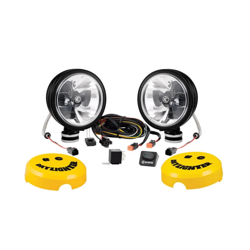KC HiLiTES 6in. Daylighter Gravity G6 LED Lights 20w Spot Beam (Pair Pack System) - Black SS - Installation View