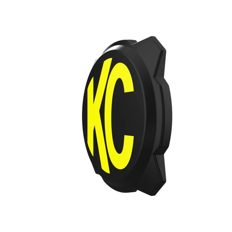 KC HiLiTES 6in. Hard Cover for Gravity Pro6 LED Lights (Single) - Black w/Yellow KC Logo - Back View