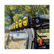 Load image into Gallery viewer, KC HiLiTES 6in. Hard Cover for Gravity Pro6 LED Lights (Single) - Smiley Face- Yellow/Black KC Logo - Back View