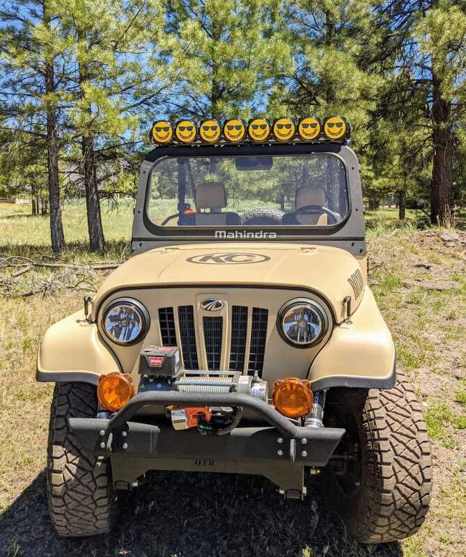 KC HiLiTES 6in. Hard Cover for Gravity Pro6 LED Lights (Single) - Smiley Face- Yellow/Black KC Logo - Additional View 6