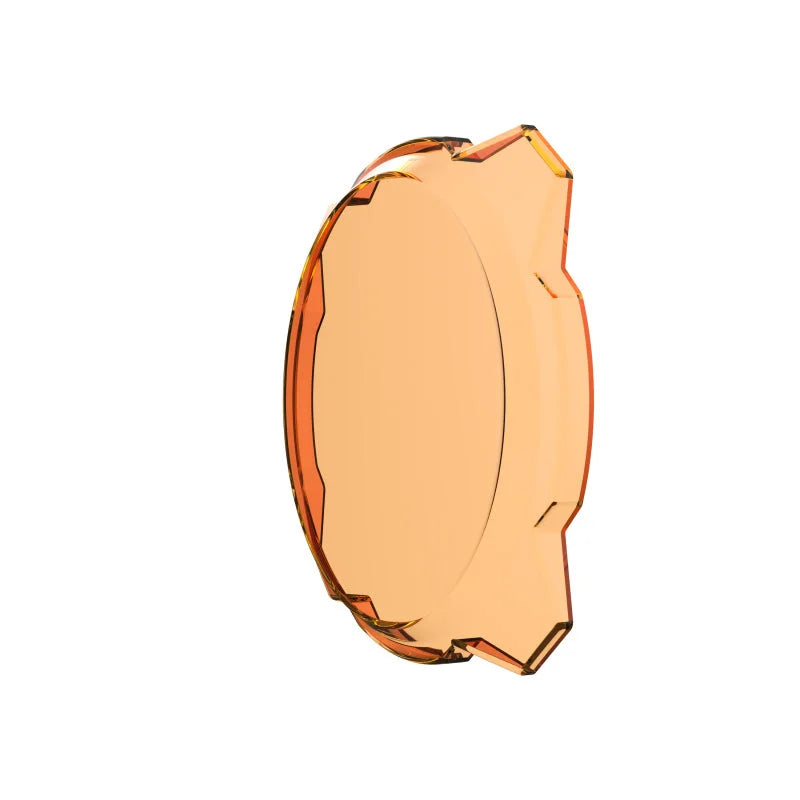 KC HiLiTES 6in. Hard Shield/Cover for Gravity Pro6 LED Lights (Single) - Amber - Installation View