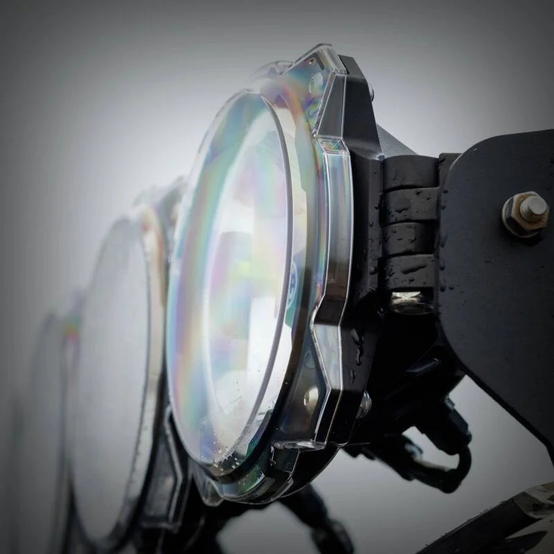 KC HiLiTES 6in. Light Shield for Gravity Pro6 LED Lights (Single) - Clear - Back View