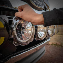 Load image into Gallery viewer, KC HiLiTES 6in. Light Shield for Gravity Pro6 LED Lights (Single) - Clear - Installation View