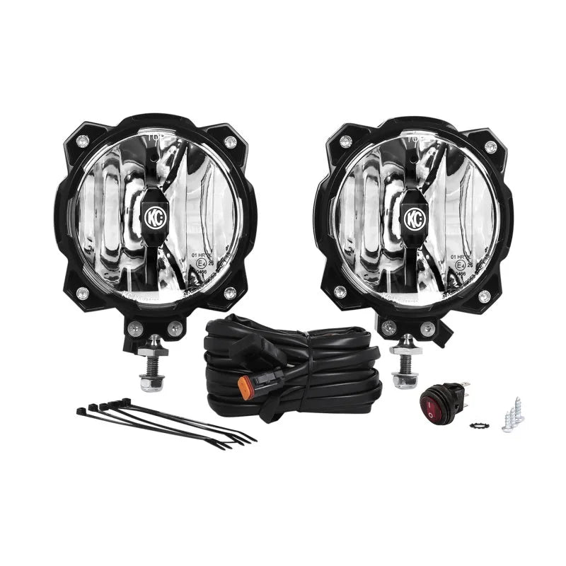 KC HiLiTES 6in. Pro6 Gravity LED Light 20w Single Mount Wide-40 Beam (Pair Pack System) - Additional View 6