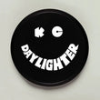 Load image into Gallery viewer, KC HiLiTES 6in. Round Hard Cover for Daylighter/SlimLite/Pro-Sport (Single) - Black w/White Smile - Main Product View