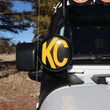 Load image into Gallery viewer, KC HiLiTES 6in. Round Soft Cover (Pair) - Black w/Yellow KC Logo - Additional View 5