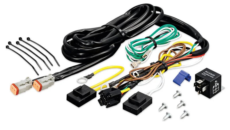 KC HiLiTES Add-On Wiring Harness for 6315 (Runs 1-2 Extra Lights/Relay Included) - Side View