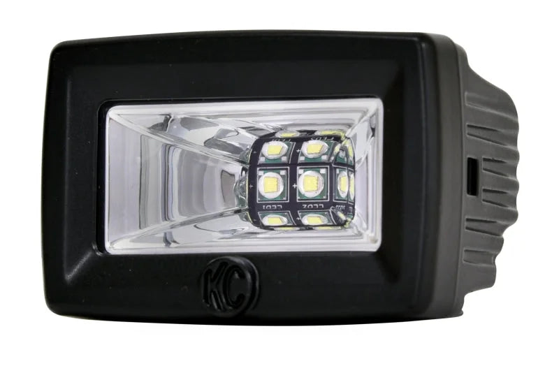 KC HiLiTES C-Series 2in. C2 LED Light 20w Area Flood Beam (Single) - Black - Additional View 5