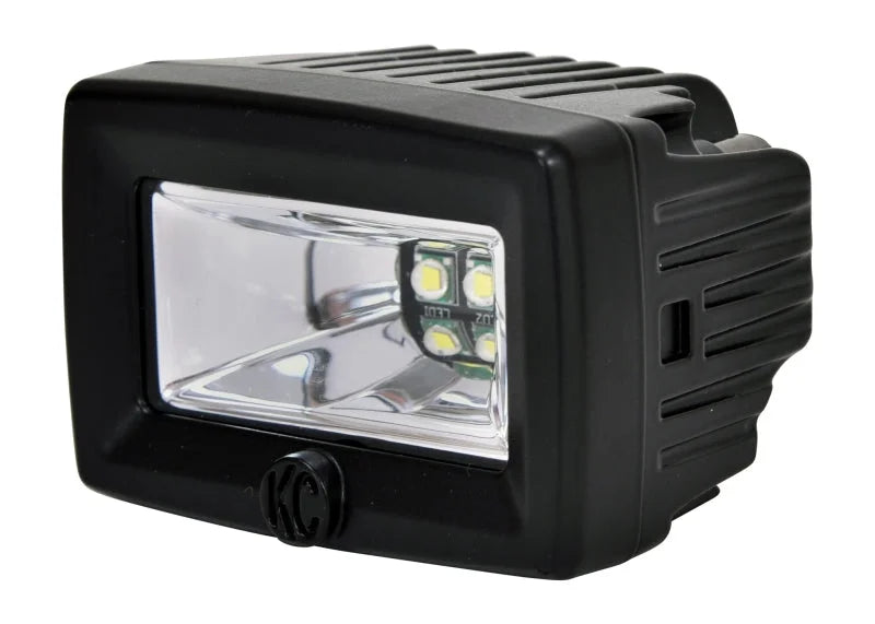 KC HiLiTES C-Series C2 LED 2in. Backup Area Flood Light 20w (Single) - Black - Back View