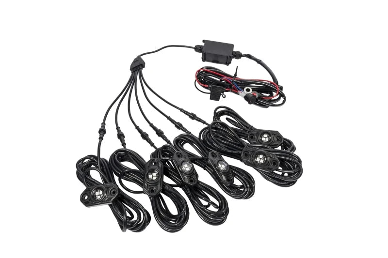 KC HiLiTES C-Series RGB LED Rock Light Kit (Incl. Wiring) - Set of 6 - Installation View