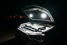 Load image into Gallery viewer, KC HiLiTES Cyclone 2in. LED Universal Under Hood Lighting Kit (Incl. 2 Cyclone Lights/Switch/Wiring) - Side View
