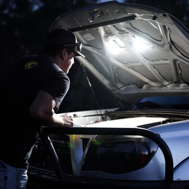 KC HiLiTES Cyclone 2in. LED Universal Under Hood Lighting Kit (Incl. 2 Cyclone Lights/Switch/Wiring) - Additional View 5