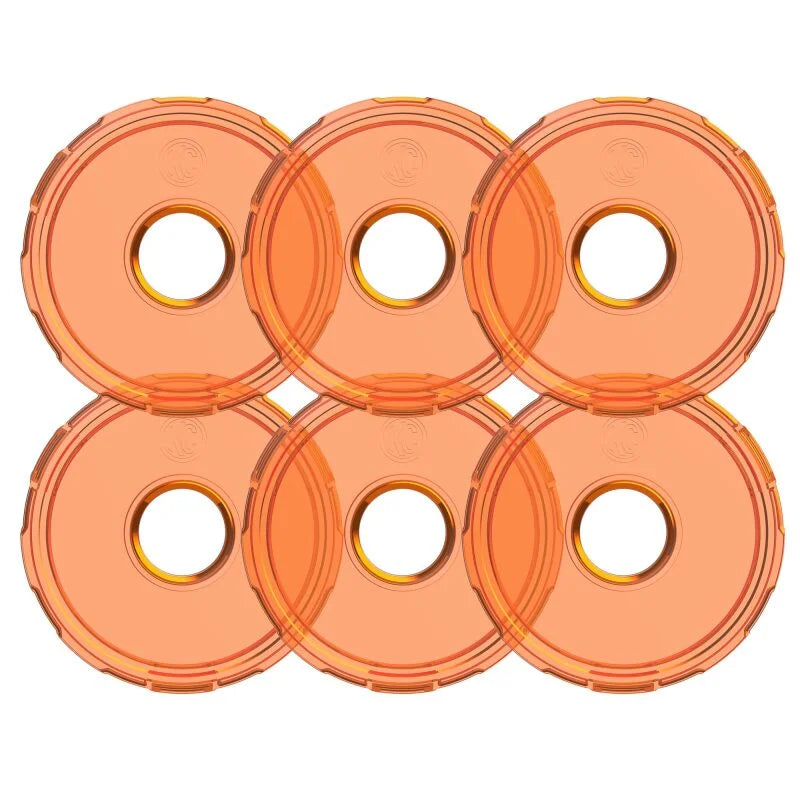 KC HiLiTES Cyclone V2 LED - Replacement Lens - Amber - 6-PK - Main Product View