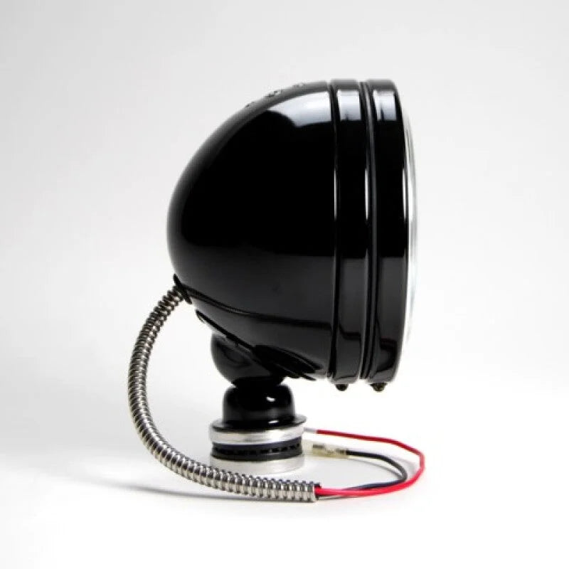 KC HiLiTES Daylighter 6in. Halogen Light 100w Spot Beam (Single) - Black SS - Back View
