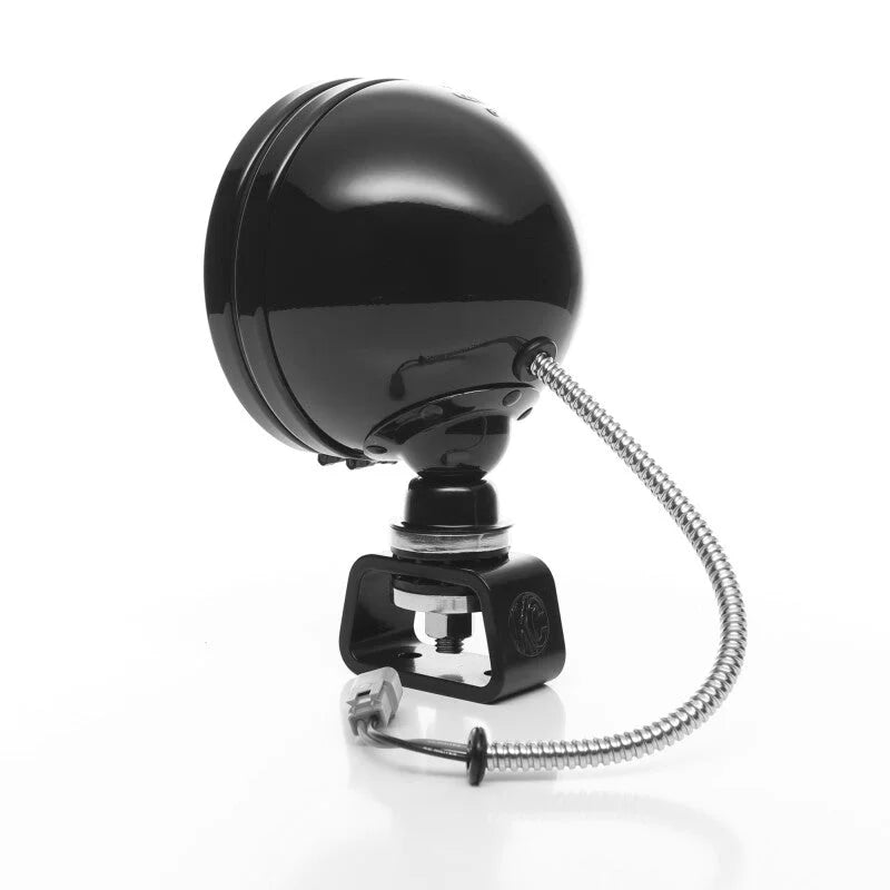KC HiLiTES Daylighter 6in. Halogen Light 100w Spread Beam (Pair Pack System) - Black SS - Back View