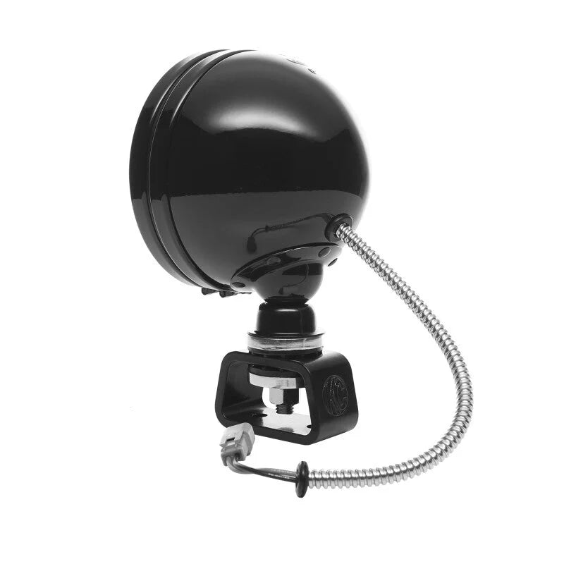 KC HiLiTES Daylighter 6in. Halogen Light 100w Spread Beam (Single) - Black SS - Back View