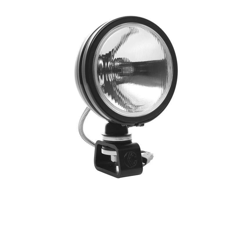 KC HiLiTES Daylighter 6in. Halogen Light 100w Spread Beam (Single) - Black SS - Installation View