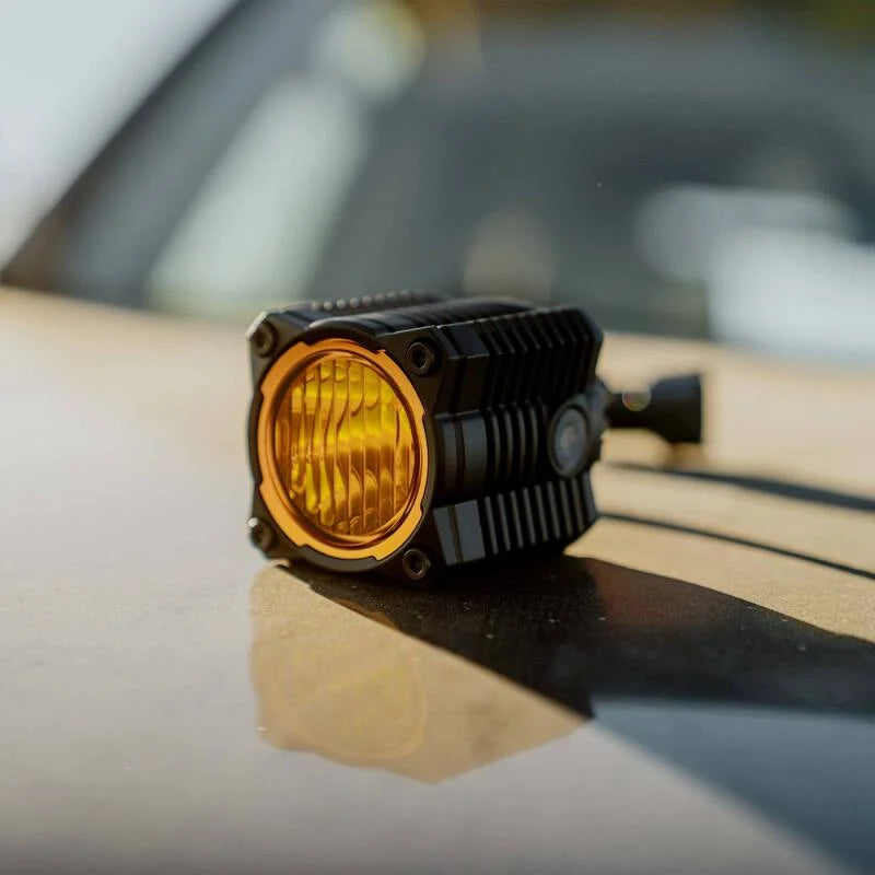 KC HiLiTES FLEX ERA 1 Performance Yellow Spread Beam Lens - Back View
