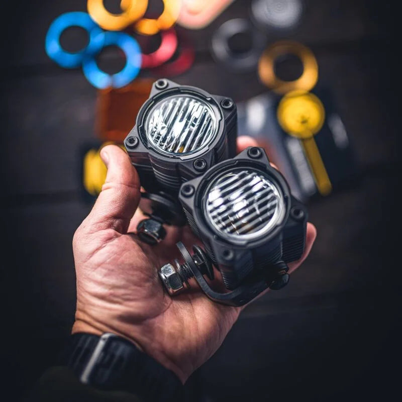 KC HiLiTES FLEX ERA 1 (Single Bezel Ring) - Black - Back View