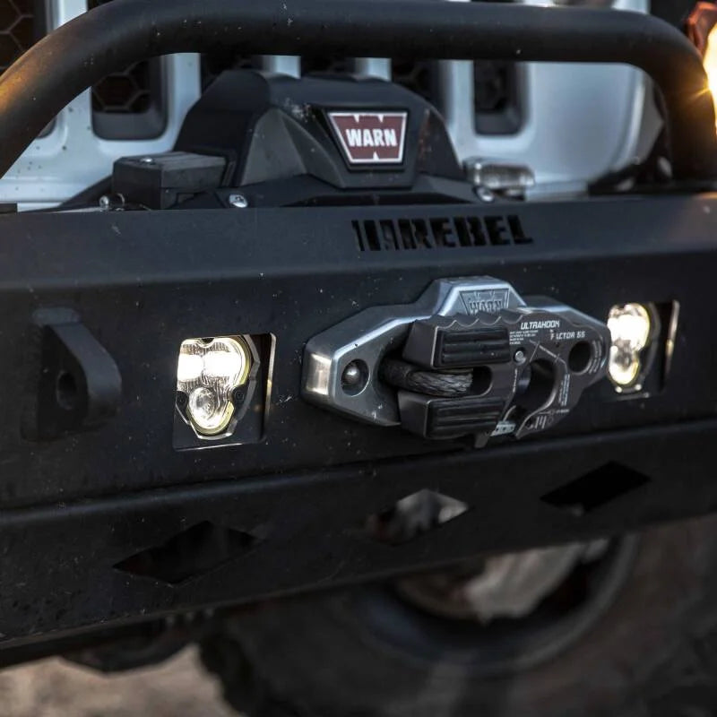 KC HiLiTES FLEX ERA 3 Dual Mode SAE Fog Light - Single Light Master Kit (w/Clear + Yellow Lens) - Back View
