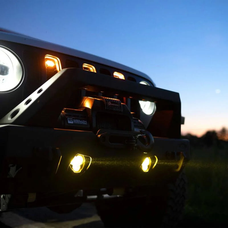 KC HiLiTES FLEX ERA 3 Dual Mode SAE Fog Lights - 2-Light Master Kit for Jeep Aftermarket Bumpers - Additional View 5