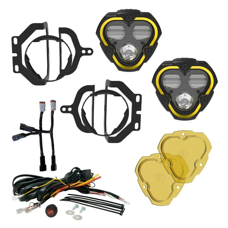 KC HiLiTES FLEX ERA 3 Dual Mode SAE Fog Lights - 2-Light Master Kit for Jeep JL/JT Sport Bumpers - Main Product View